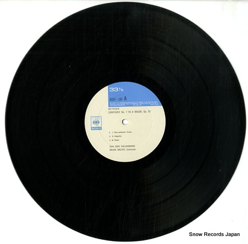 WALTER, BRUNO beethoven; symphony no.7 SOCF107