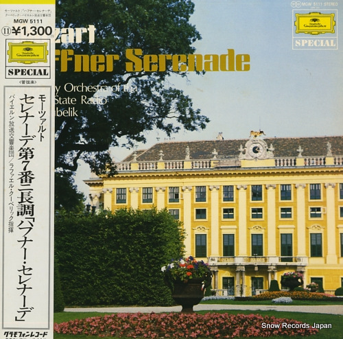 KUBELIK, RAFAEL mazart; haffner serenade MGW5111 - front cover