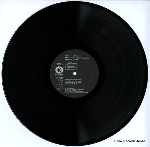 BONGARTZ, HEINZ beethoven; egmont op.84 ET-3056
