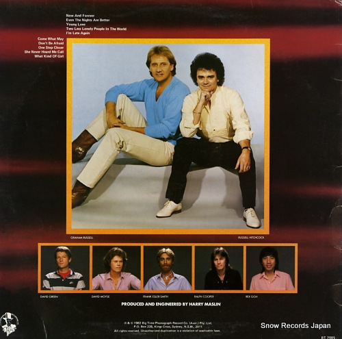 AIR SUPPLY now and forever BT7005