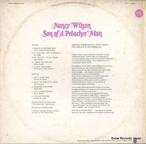 WILSON, NANCY son of a preacher man S/5335