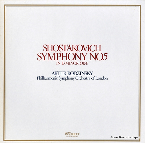 RODZINSKI, ARTUR shostakovitch; symphony no.5 in d minor, op.47 VIC-5241