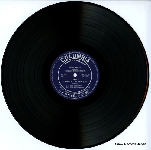 WALTER, BRUNO brahms; symphony no.1 RL-160