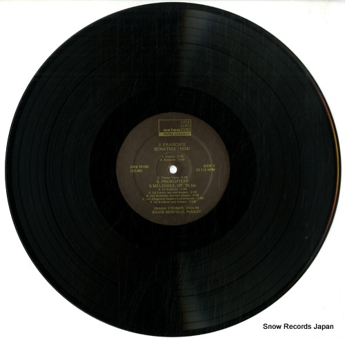 STEINER, DIANA francaix; sonatine / prokofieff; 5 melodies ORS75195