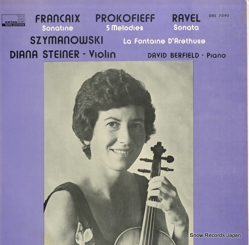 STEINER, DIANA francaix; sonatine / prokofieff; 5 melodies ORS75195