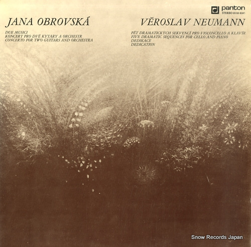 OBROVSKA, JANA / VEROSLAV NEUMANN due musici / dedication 81100185 - front cover