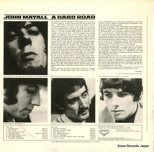 MAYALL, JOHN, AND THE BLUES BREAKERS a hard road LAX126