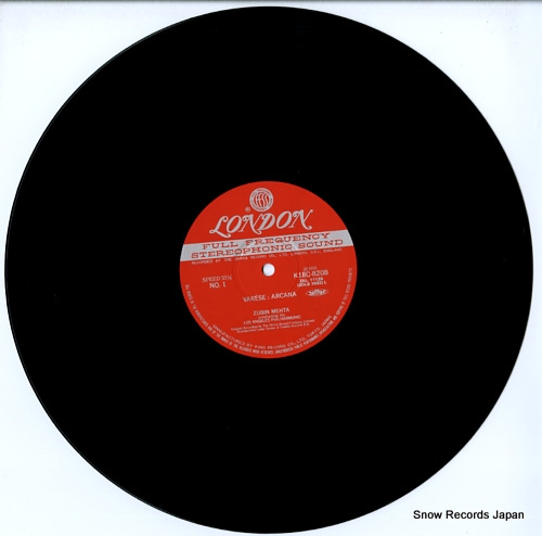 MEHTA, ZUBIN edgar varese; arcana, integrales, ionisation K18C-8208 - disc