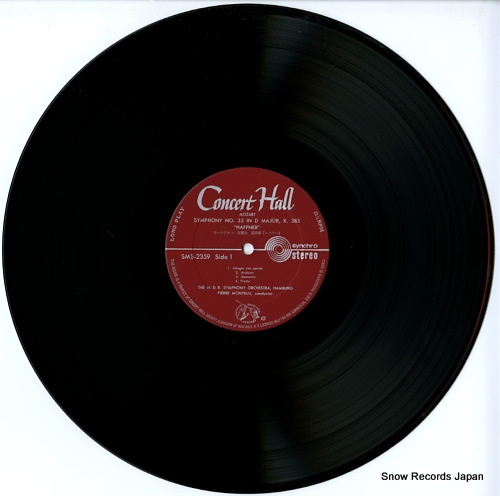 MONTEUX, PIERRE mozart; symphony no.35 in d major, k.385 SMS-2359