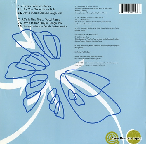 Q-BURNS ABSTRACT MESSAGE this time (remixes) 8TH01-1