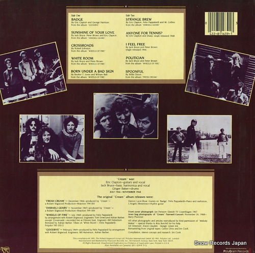 CREAM strange brew / the very best of cream 811639-1Y-1