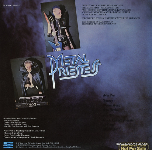 PLASMATICS metal priestess WOW666
