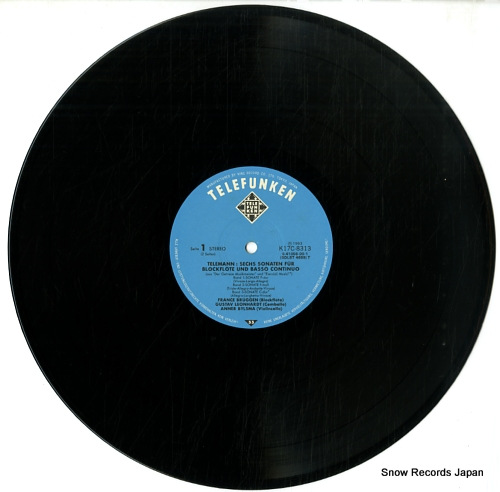 BRUGGEN, FRANS telemann; sechs sonaten fur blockflote und basso continuo K17C-8313