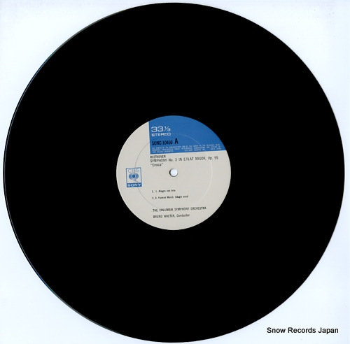 WALTER, BRUNO beethoven; symphony no.3 in e-flat major, op.55 