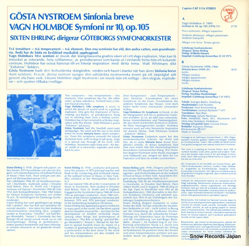 ƥ󡦥 gosta nystroem; sinfonia breve CAP1116