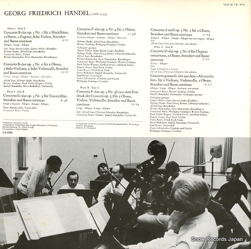 COLLEGIUM AUREUM handel; concerti grossi op.3 ULS-3113-4-H - back cover