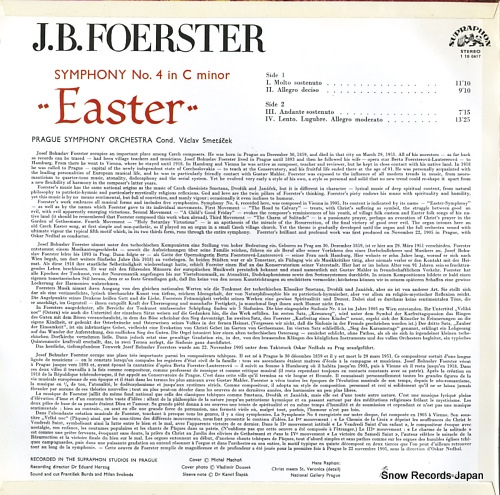 SMETACEK, VACLAV j.b.foerster; symphony no.4 in c minor 