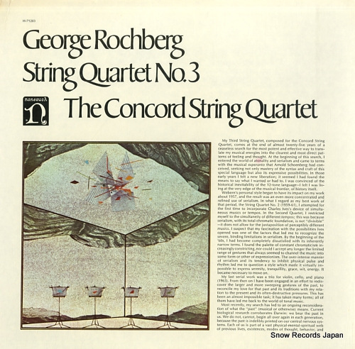 󥳡ɸڻͽ george rochberg; string quartet no.3 H-71283