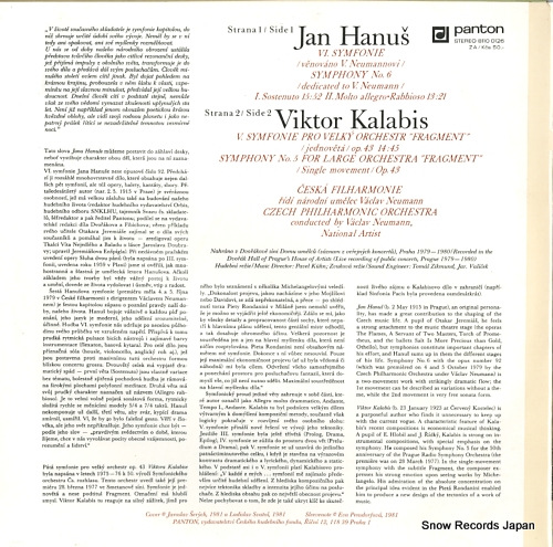 NEUMANN, VACLAV jan hanus; symphony no.6 81100126