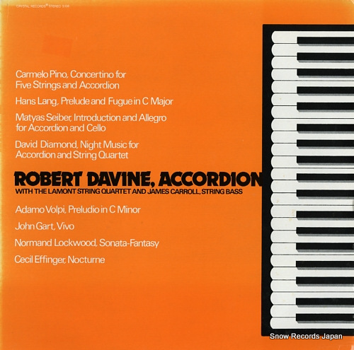 DAVINE, ROBERT robert davine, accordion S106 - front cover