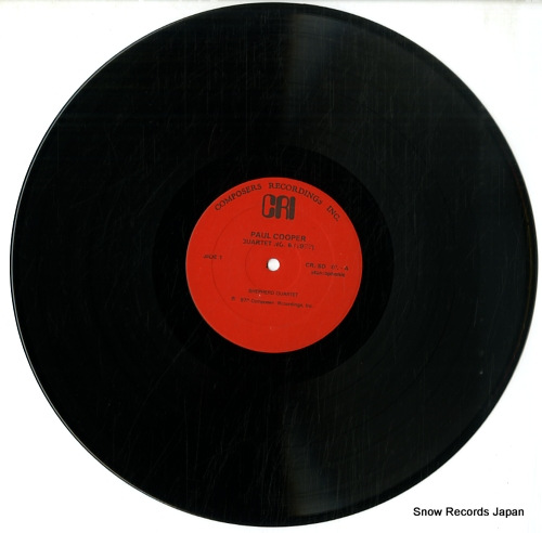 SHEPHERD QUARTET / PRO ARTE QUARTET cooper; quartet no.6 / lansky; quartet CRISD402 - disc