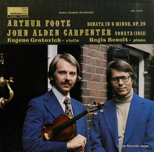 GRATOVICH, EUGENE, AND, REGIS BENOIT arthur foote; sonata in g minor ORS76243 - front cover