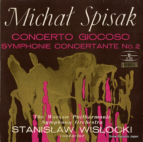 WISLOCKI, STANISLAW michal spisak; concerto giocoso symphonie concertante no.2 SXL0726 - front cover