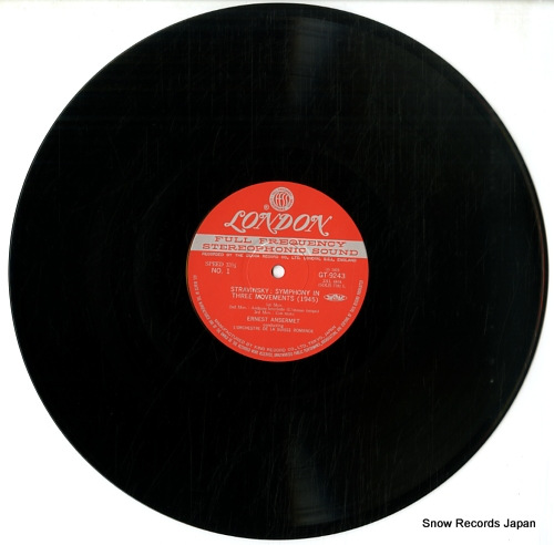ANSERMET, ERNEST stravinsky; symphony in three movements GT9243