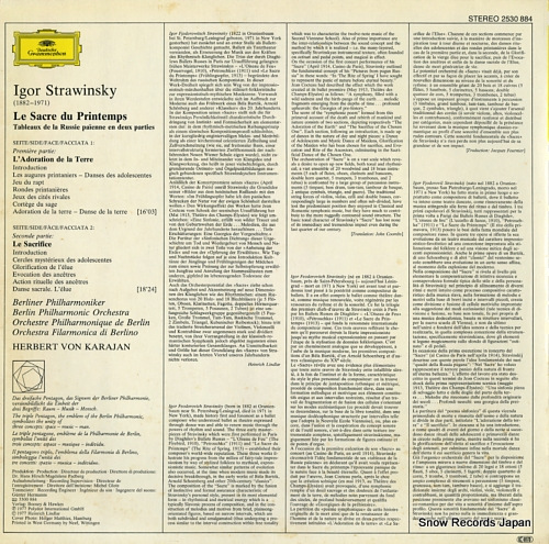 KARAJAN, HERBERT VON strawinsky; le sacre du printemps 2530884