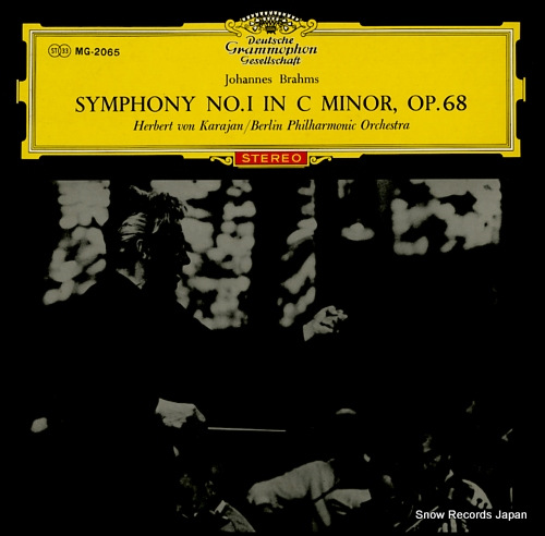 KARAJAN, HERBERT VON brahms; symphony no.1 in c minor, op.68 MG2065