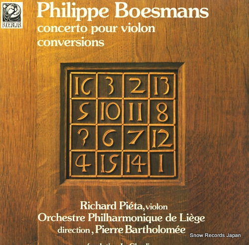 BARTHOLOMEE, PIERRE boesmans: conversions RIC014