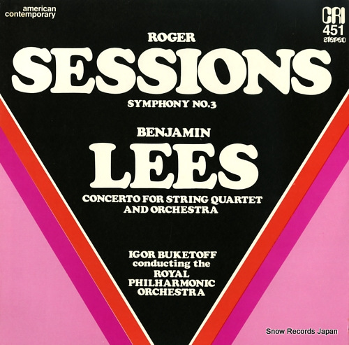 BUKETOFF, IGOR sessions; symphony no.3 CRISD451 - front cover