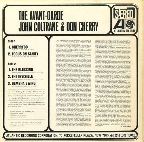 COLTRANE, JOHN, AND DON CHERRY the avant-garde P-4545A