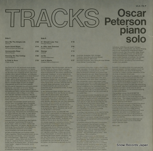 PETERSON, OSCAR piano solo tracks ULX-79-P
