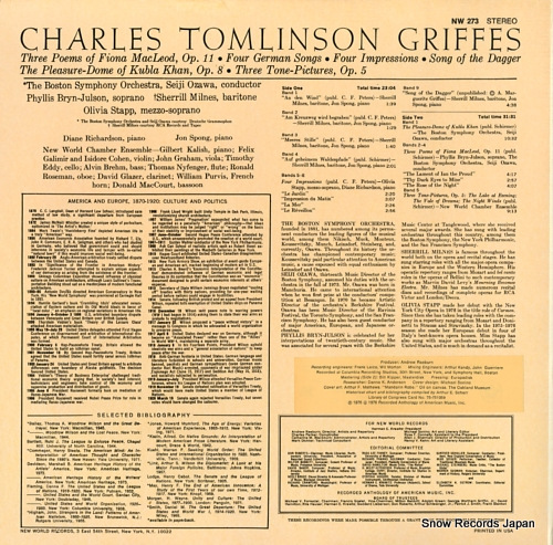 OZAWA, SEIJI charles tomlinson griffes NW273