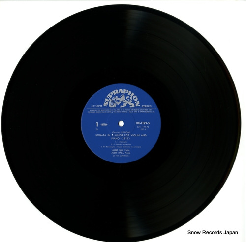 SUK, JOSEF respighi; sonata in b minor for violin and piano(1917) OX-1199-S