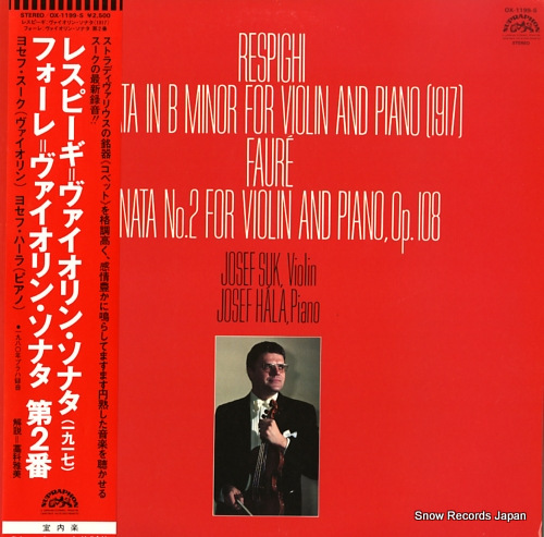 SUK, JOSEF respighi; sonata in b minor for violin and piano(1917) OX-1199-S
