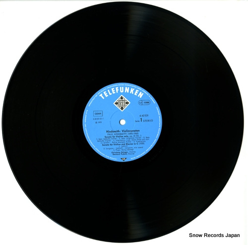 EDINGER, CHRISTIANE hindemith; violinsonaten 6.42531