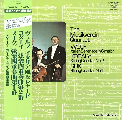 MUSIKVEREIN QUARTET, THE wolf; italian serenade in g major SLA6431