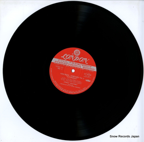 ANSERMET, ERNEST honegger; symphony no.3 