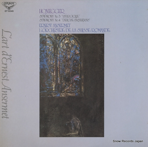 ANSERMET, ERNEST honegger; symphony no.3 
