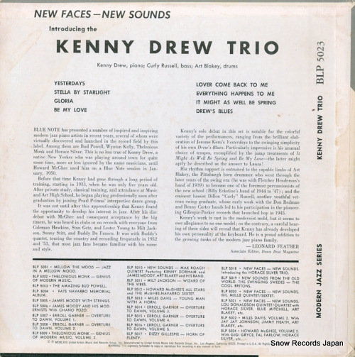DREW, KENNY introducing the kenny drew trio BLP5023