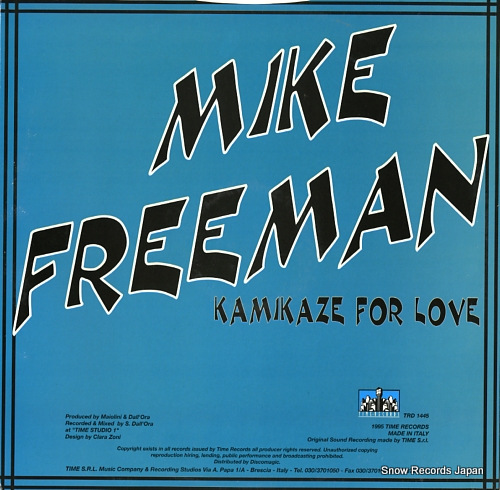 FREEMAN, MIKE kamikaze for love TRD1445 - back cover