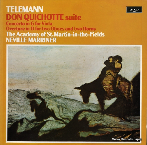 MARRINER, NEVILLE telemann; don quichotte suite ZRG836 - front cover