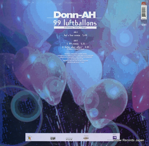 DONN-AH 99 luftballons 740102-1 - back cover