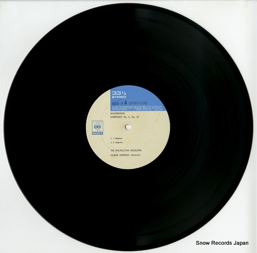 ORMANDY, EUGENE shostakovich; symphony no.5 op.47 SOCO4