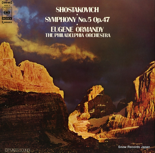 ORMANDY, EUGENE shostakovich; symphony no.5 op.47 SOCO4