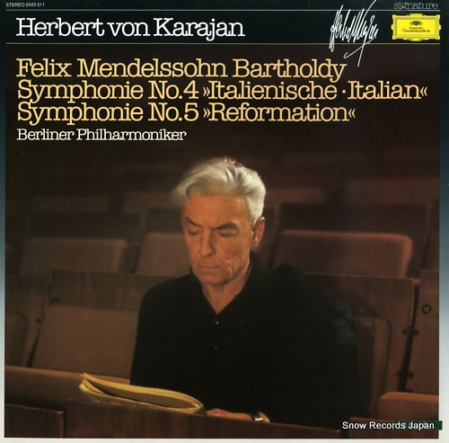 KARAJAN, HERBERT VON mendelssohn; symphony nr.4 a-dur op.90 