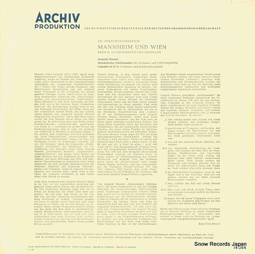 CARL, GORVIN leopold mozart; manheim und wien 14084 - back cover