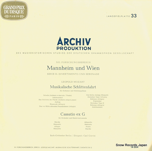 CARL, GORVIN leopold mozart; manheim und wien 14084 - front cover